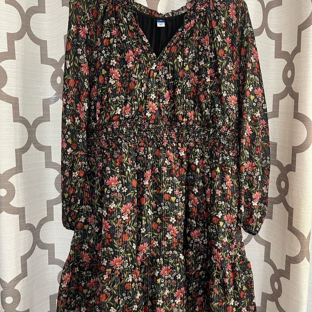 Old Navy Black Floral Dress
